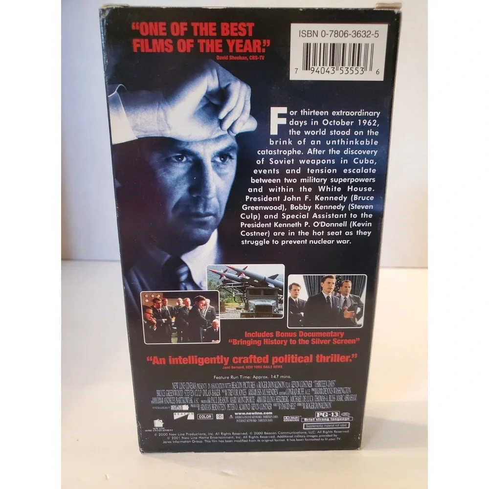 Thirteen Days‎ (VHS, 2001) Kevin Costner